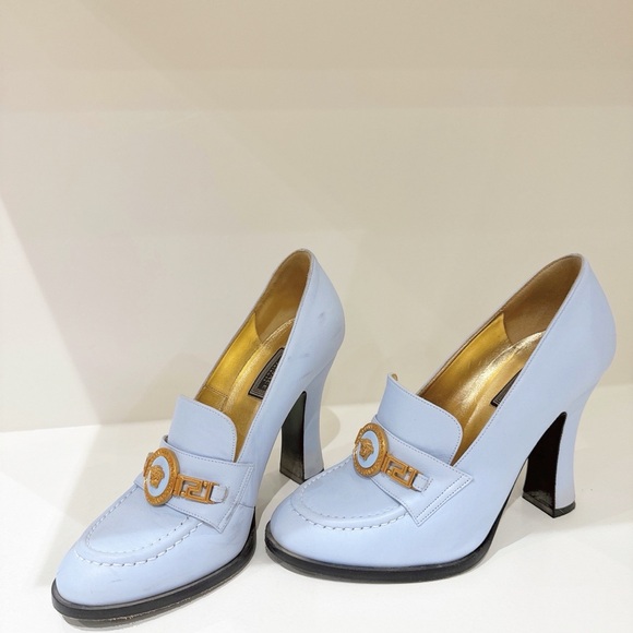 Versace Light Blue Heels - Picture 2 of 5